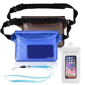 NWT Waterproof Pouch Set - 2 Fanny Packs & 1 Phone Bag w/ Adjustable Belt